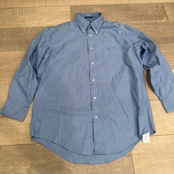 LANDS END Other - LANDS END MENS 16-32 NO IRON PINPOINT OXFORD LONG SLEEVE SHIRT BUTTON UP